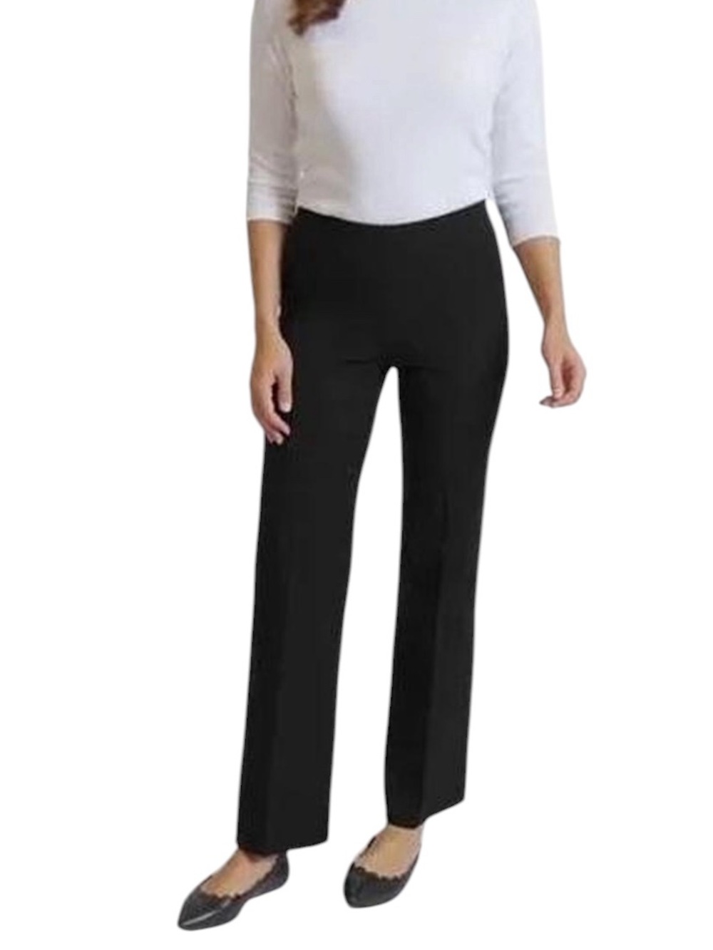 Peace of Cloth Black side zip Straight Leg Trousers